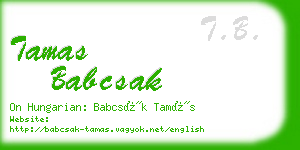 tamas babcsak business card